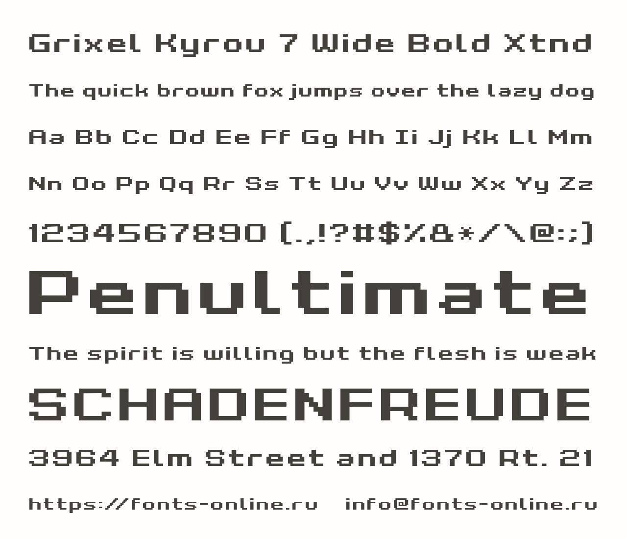 Grixel Kyrou 7 Wide Bold Xtnd Free Font Download
